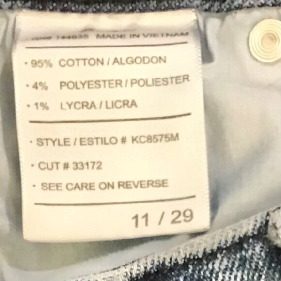 KanCan 11(29) Distressed Women’s Jeans Mid Rise Tapered Leg Stretch KC8575M - Picture 8 of 8